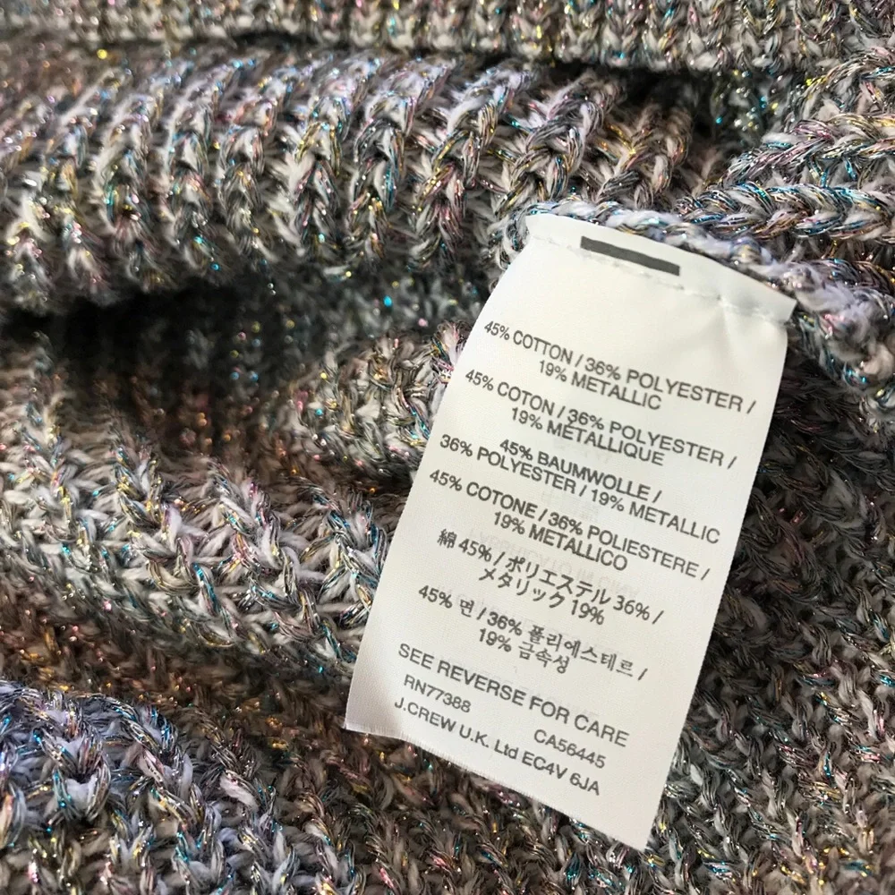 J. CREW Pastel Colored Shimmer Crew Sweater M